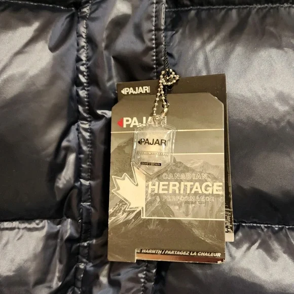 PAJAR DOWN FILL ARCTIC REMOVABLE FAUXFUR TRIM HOOD PUFFER JACKET GRAPHITE/SILVER - Picture 10 of 16